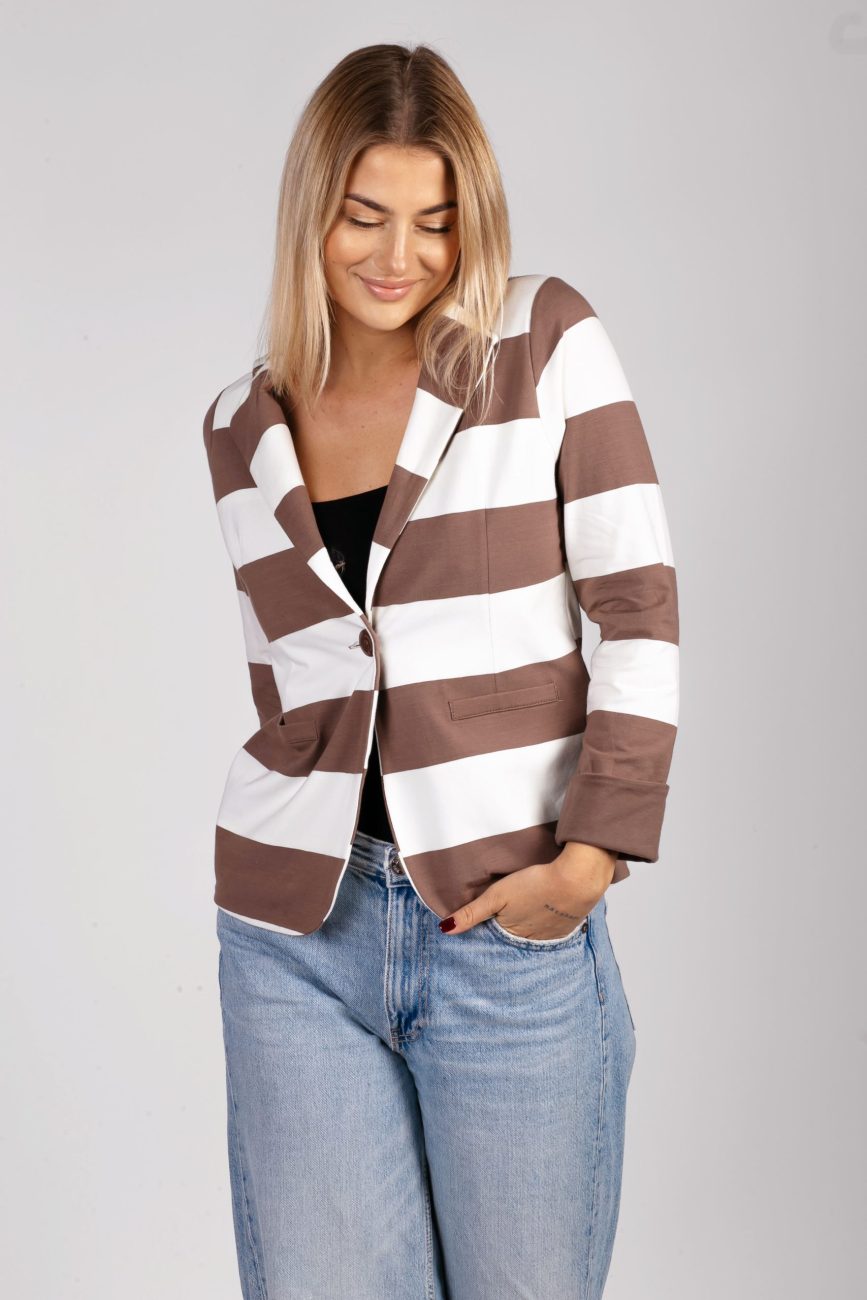 Żakiet szerokie pasy