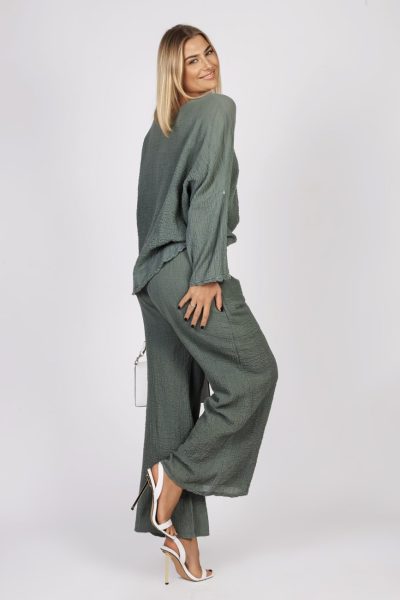 Komplet muślin karbowany