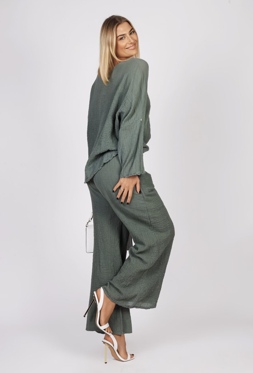 Komplet muślin karbowany