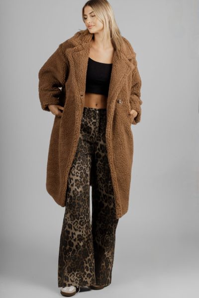 Płaszcz miś – UNI, Camelowy