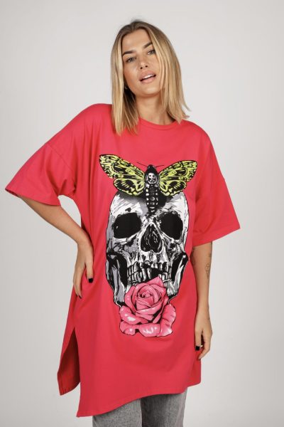 Tunika czaszka motyl