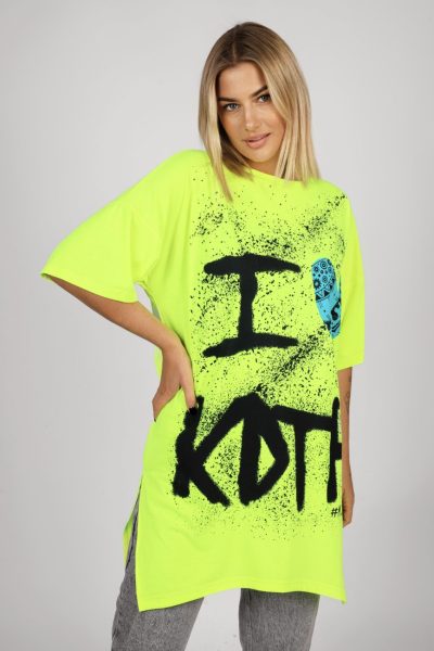 Tunika I love KDTH – UNI, Żółty