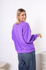 Bluza emotka Smile – Fiolet, UNI
