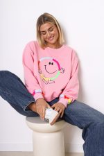 Bluza emotka Smile – Różowy, UNI