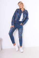 Katana jeans ornamenty – Beż, L