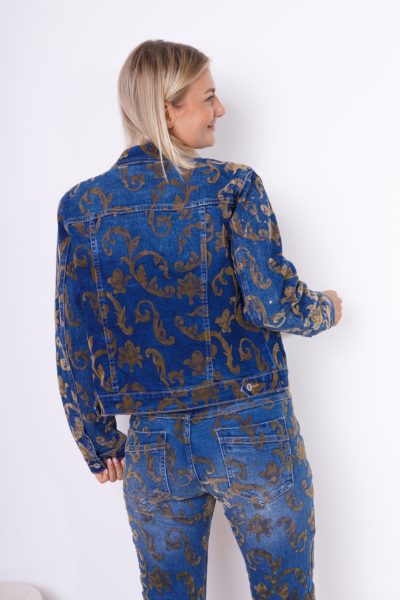 Katana jeans ornamenty – Beż, M