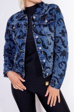 Katana jeans ornamenty – Czarny, S