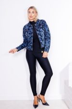 Katana jeans ornamenty – Czarny, S