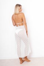 Kostium siateczka 3cz ze spódnicą – Biały, M