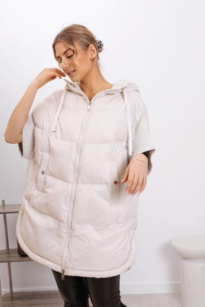 Kurtka bez rękawów – Ecru, S