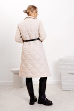 Płaszcz prążek pikowany tył – Beż, UNI