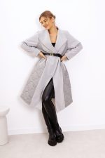 Płaszcz prążek pikowany tył – Szary, UNI