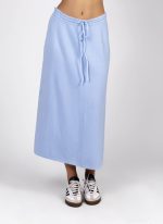 Spódnica dzianinowa długa – UNI, Błękit