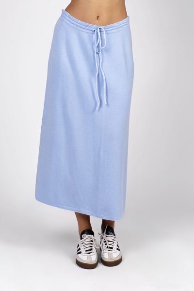 Spódnica dzianinowa długa – UNI, Błękit