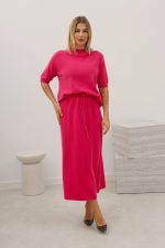 Spódnica dzianinowa długa – UNI, Fuksja