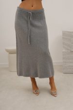 Spódnica dzianinowa długa – UNI, Grafit