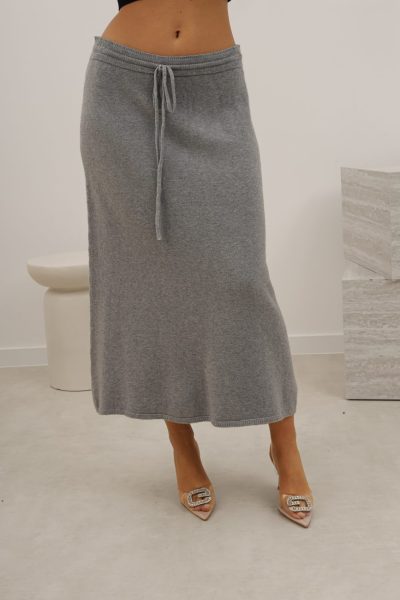 Spódnica dzianinowa długa – UNI, Grafit