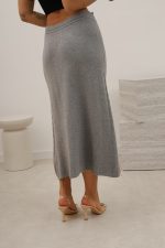 Spódnica dzianinowa długa – UNI, Grafit