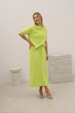 Spódnica dzianinowa długa – UNI, Limonka