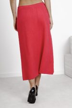 Spódnica dzianinowa długa – UNI, Malina