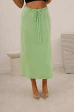 Spódnica dzianinowa długa – UNI, Miętowy
