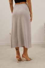 Spódnica dzianinowa długa – UNI, Szary