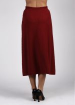 Spódnica dzianinowa długa – UNI, Wino