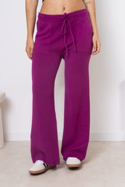 Spodnie dzianina – Amarant, UNI