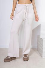 Spodnie dzianina – Beż, UNI