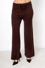 Spodnie dzianina – Czekolada, UNI