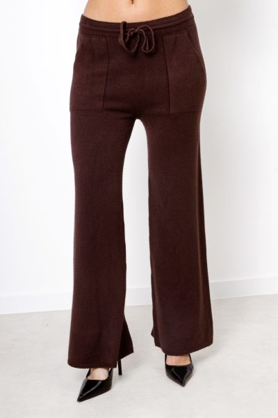 Spodnie dzianina – Czekolada, UNI