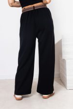 Spodnie pianka czekoladowy pasek – Czarny, UNI