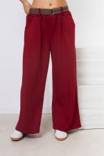 Spodnie pianka czekoladowy pasek – Wino, UNI