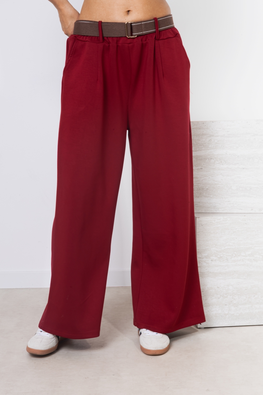 Spodnie pianka czekoladowy pasek – Wino, UNI