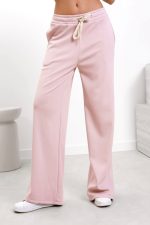 Spodnie szeroka nogawka na polarze – Puder, UNI