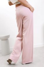 Spodnie szeroka nogawka na polarze – Puder, UNI