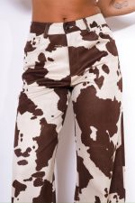 Spodnie zamsz krówka – Czekolada, S