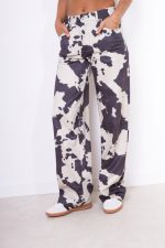 Spodnie zamsz krówka – Grafit, M