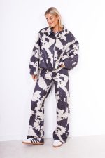 Spodnie zamsz krówka – Grafit, M