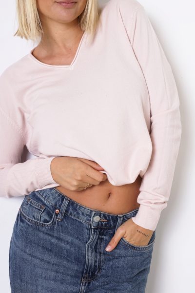 Sweter basic serek – Puder, UNI