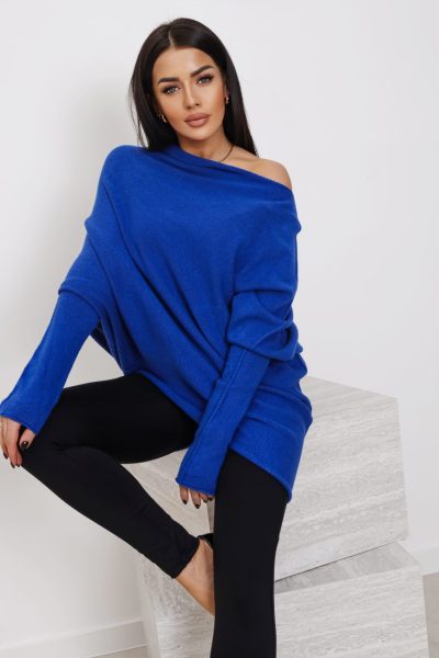 Sweter dzianina asymetryczny – Chaber, UNI