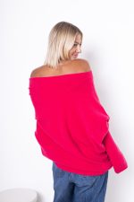 Sweter dzianina asymetryczny – Malina, UNI