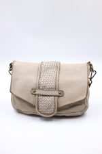 Torebka język pleciony – Beż, Średni