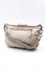 Torebka język pleciony – Beż, Średni