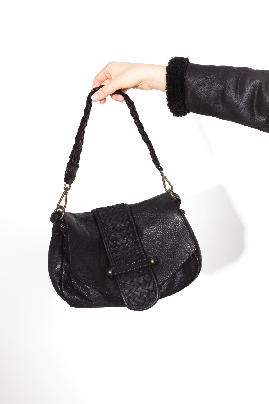 Torebka język pleciony – Czarny, UNI