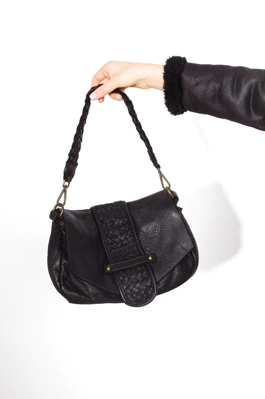 Torebka język pleciony – Czarny, UNI