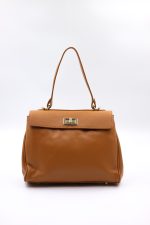 Torebka mała aktówka – Camelowy, Średni