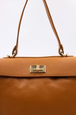 Torebka mała aktówka – Camelowy, Średni