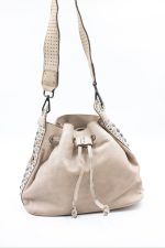 Torebka worek bok ćwieki – Beż, Mały