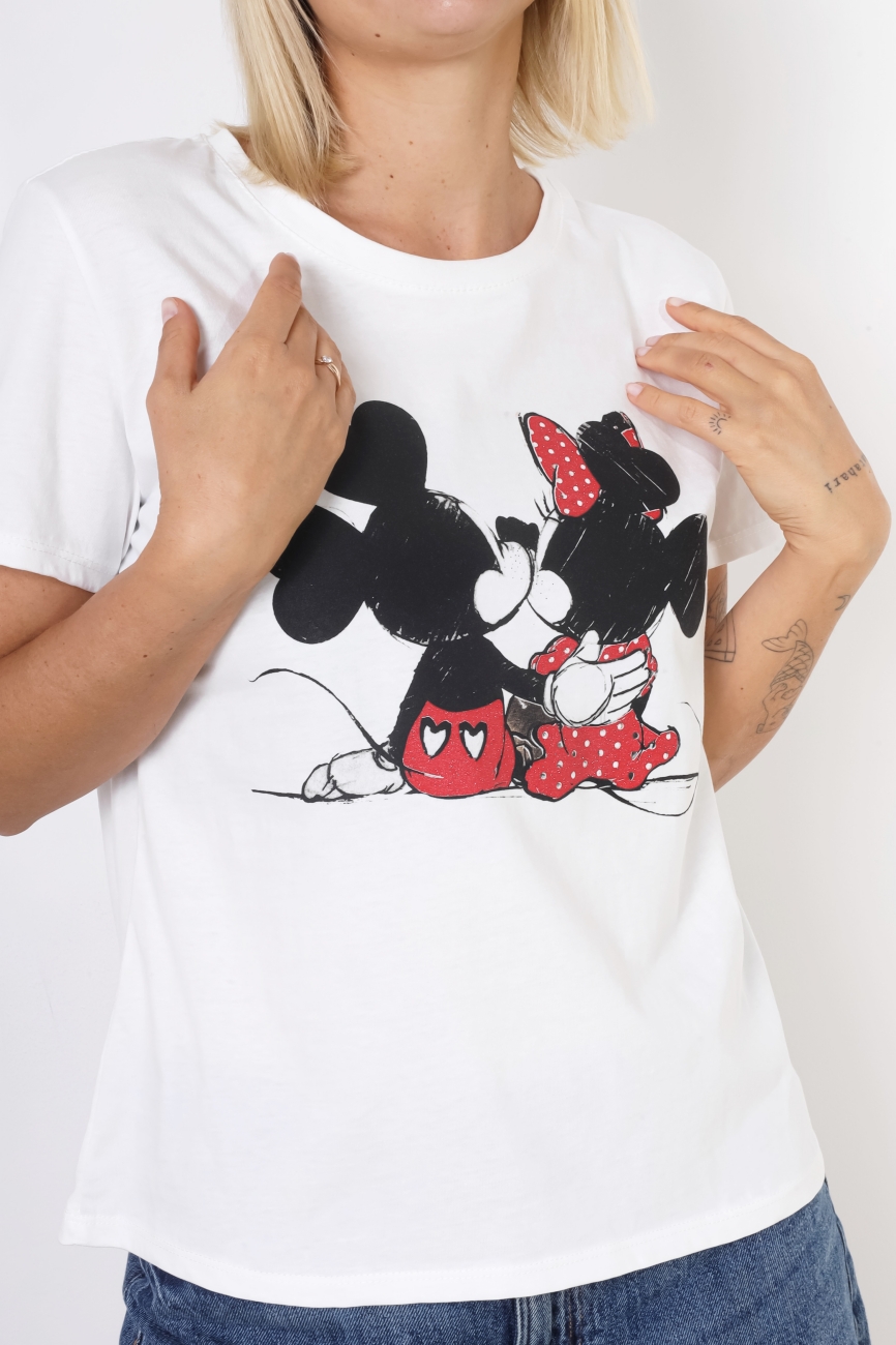 T-shirt Miki kiss – Ecru, UNI